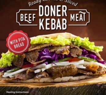 UK Style Beef Doner Kebab Meat with Pita Bread (150g)