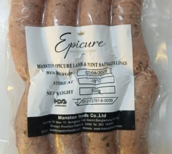 Epicure Lamb & Mint Sausage – 8 Links (500g)