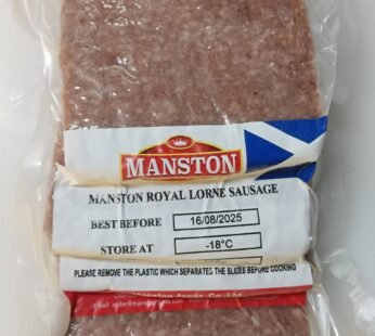 Scottish Lorne Sausage – 4 x 125g Slices (Pork & Beef) – 500g (Frozen)