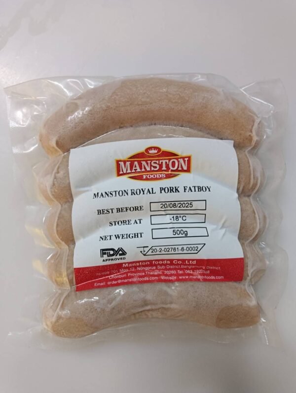 Frozen Pork Thick Sausage 5 Links 500g from Manston Foods