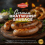 German Bratwurst Sausage (500g, Frozen)