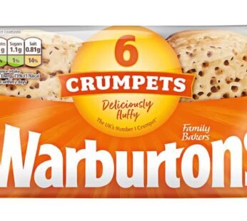 Warburtons Crumpets – 6 Per Pack (360g)