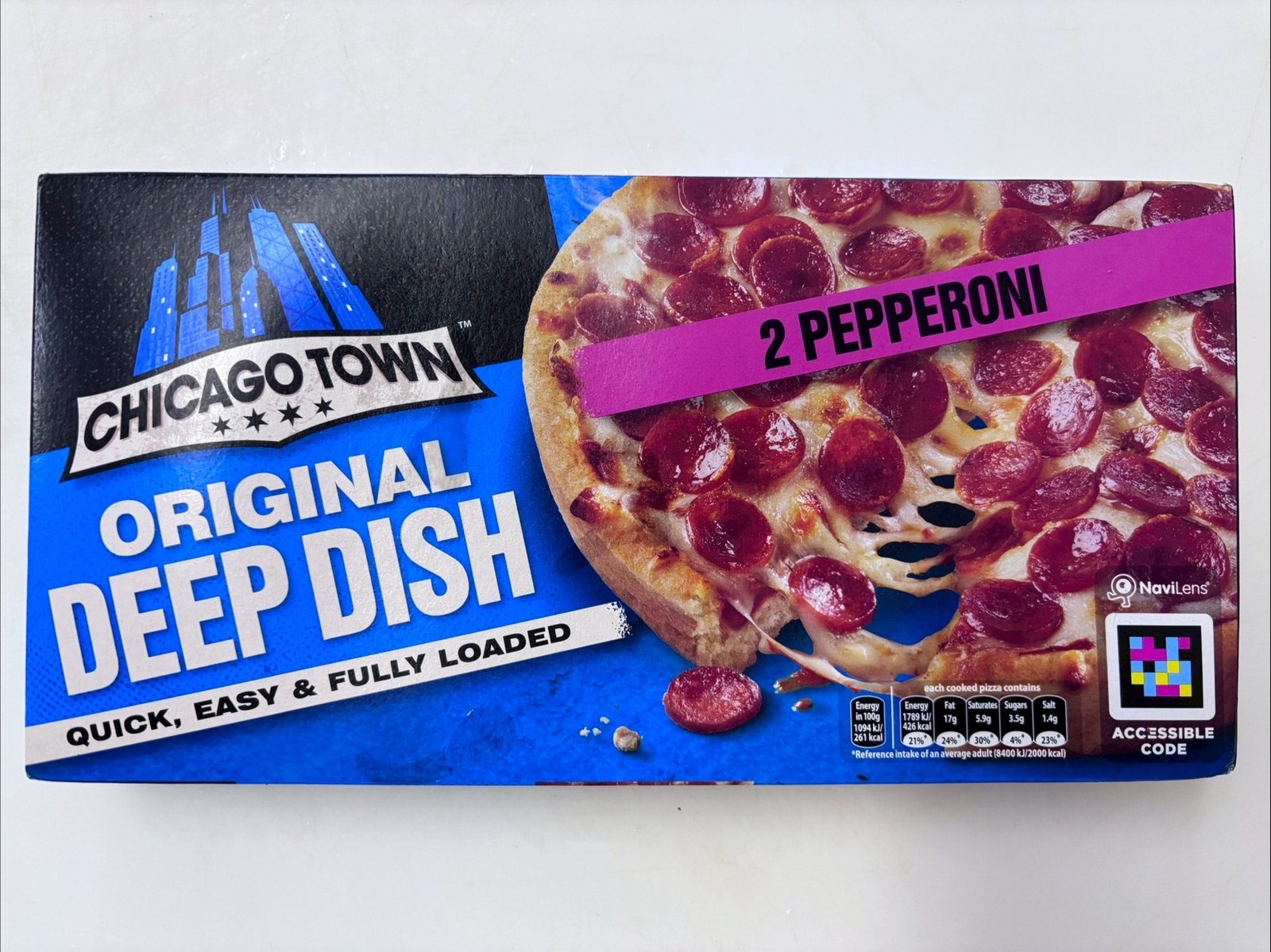 Chicago Town Deep Dish Pepperoni Pizza (2 x 155g, Frozen)