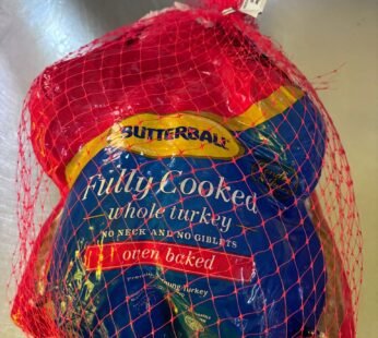 Butterball Fully Cooked Whole Turkey (5.78–6.02 kg, frozen)