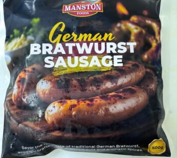 4 Jumbo German Bratwurst Sausage Links (500g, Frozen)