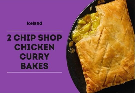 Iceland Chip Shop chicken Curry Bakes (2 x 140g, Frozen)
