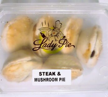 Lady Pie – 6 Mini Steak & Mushroom Pies (190g, Frozen)
