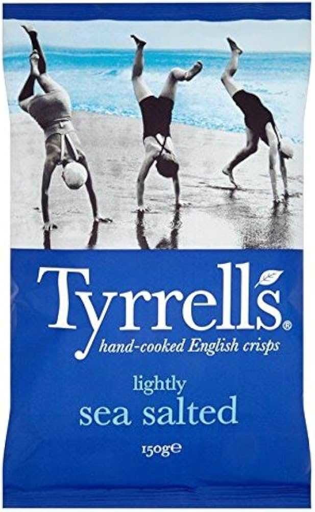 Tyrrells Lightly Sea Salted Crisps (150g, Chilled)