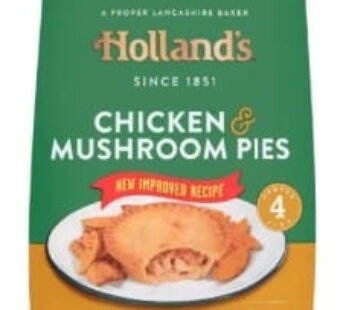 4 Hollands Chicken & Mushroom Pie (680-700g, chilled)