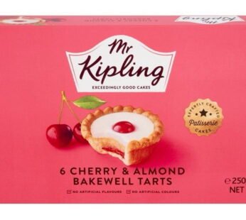 Mr Kipling 6 Cherry Almond Bakewells (250g, chilled)